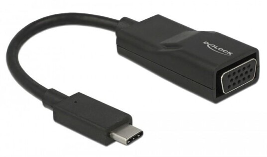 Delock Videoadapter USB-C Til VGA Svart