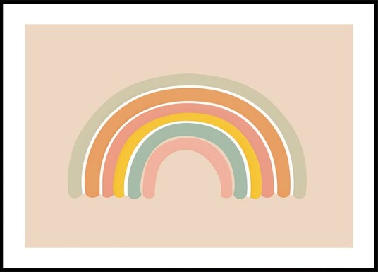 Pastel Rainbow Plakat Plakat / 30x40cm