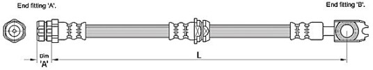 Bremseslange METZGER 4110259 Bremseslange METZGER 4110259