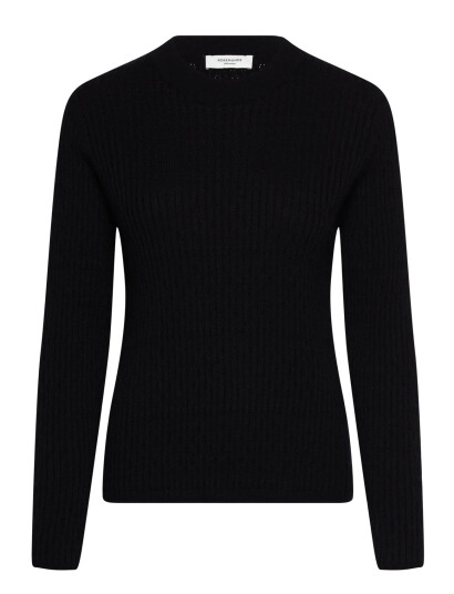 Rosemunde Rwdarcy Ls Pointelle Crew Knit - Black - M