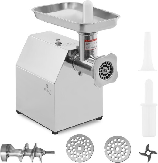 Royal Catering Kjøttkvern i rustfritt stål - baklengsfunksjon - 140 kg/t 10010741 Royal Catering Kjøttkvern i rustfritt stål - baklengsfunksjon - 140 kg/t 10010741