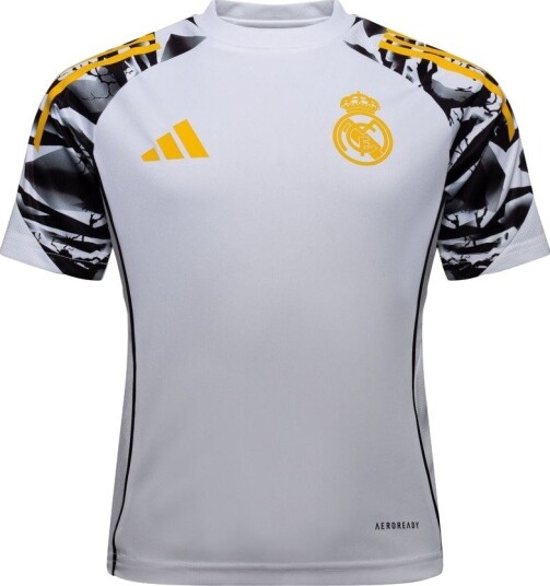 Real Madrid X Marvel Trenings T skjorte Tiro 25 Hvit/gull Barn adidas størrelse 128 cm
