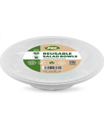 5 stk Store Dype Gjenbrukbare Plastikkskåler 25x5,5 cm