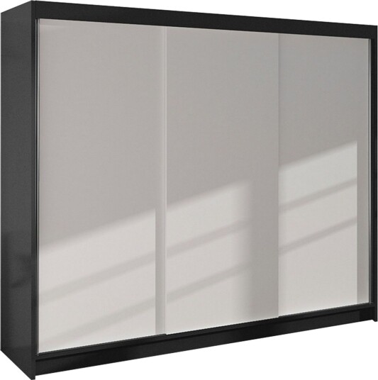 Cyria Garderobe 200x215 cm - Hvit/Svart