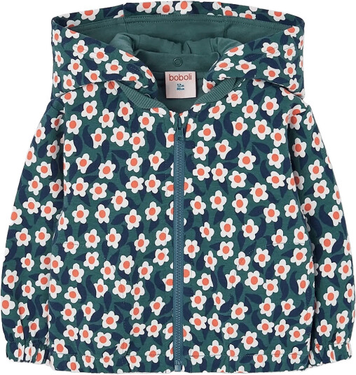 Boboli Fleece Jacket Floral For Girl  Bci   Green   80