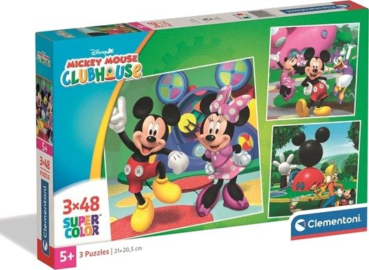 Clementoni Puzzle Mickey Mouse Club House 2026 3x48 pieces 2D Puslespill