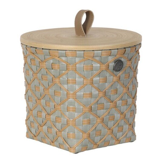 Handed By   Ivy & Rose liten kurv m/lokk 20x19 cm matcha green