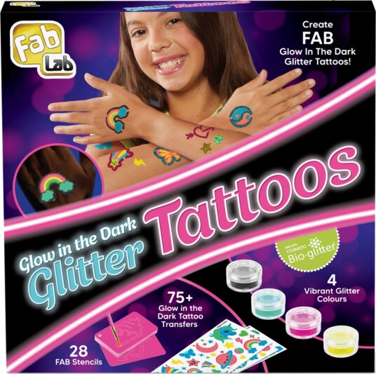 Fab Lab Tatoveringer Glow In The Dark Glitter Fab Lab Tatoveringer Glow In The Dark Glitter