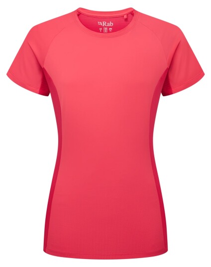 Rab Trail Tee Wmns Hibiscus/watermelon Size 10