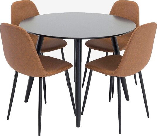 Venture Home Spisebordssett Plaza med stoler Polar Brun Venture Home Spisebordssett Plaza med stoler Polar Brun