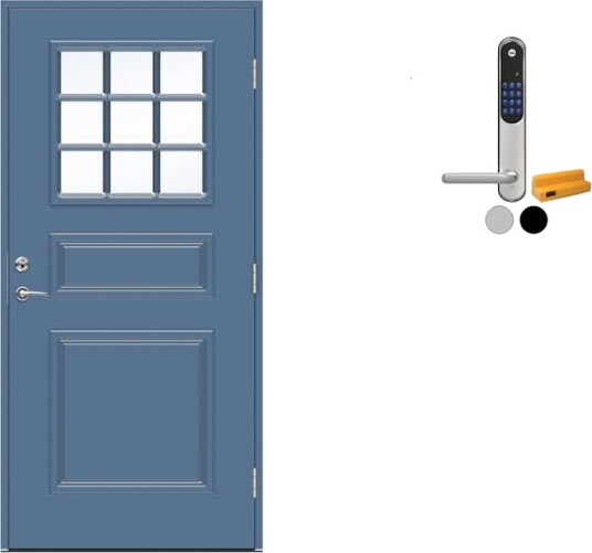 Ytterdør Swedoor Advance-Line Classic Ives med Yale Doorman Classic Home