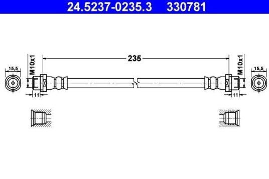 Bremseslange ATE 24.5237 0235.3