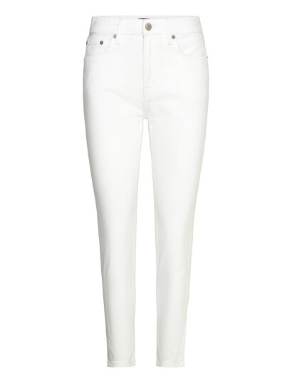 Lauren Ralph Lauren High Rise Skinny Ankle Jean   White   44