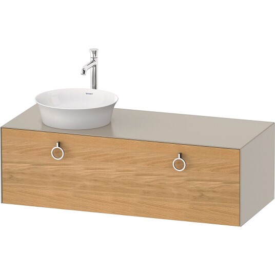 Duravit White Tulip Servantskap 1 skuff 130x55x40,8 cm Eik/Taupe Matt