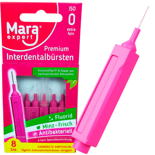 Spaltebørster Premium Mara Expert 0,40 mm ISO 0 ROSA