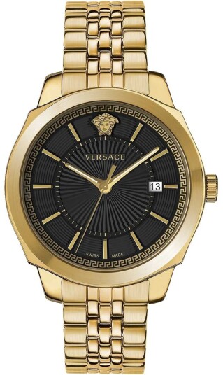 Versace Herreklokke VEV901723 Icon Classic Sort/Gulltonet stål Ø42