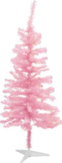 Sirius Happy kunstig juletre med lys, rosa, 120 cm