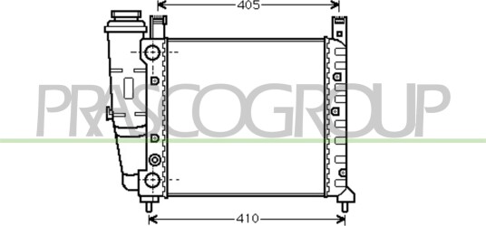 PRASCO FT127R009 Radiator motorkjøling