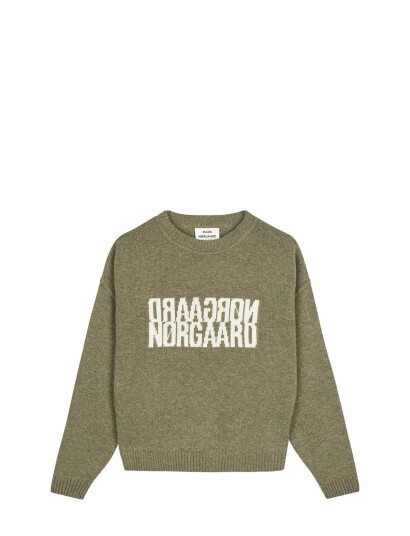 Mads Nørgaard Yota Knit Tilona Sweater - Khaki green - M Mads Nørgaard Yota Knit Tilona Sweater - Khaki green - M