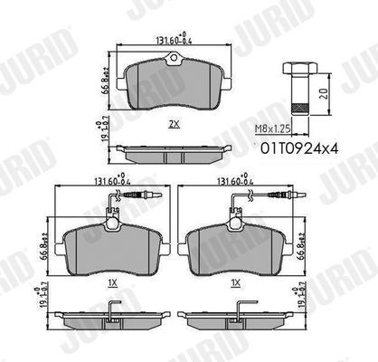 Bremseklosser JURID 573382J Bremseklosser JURID 573382J