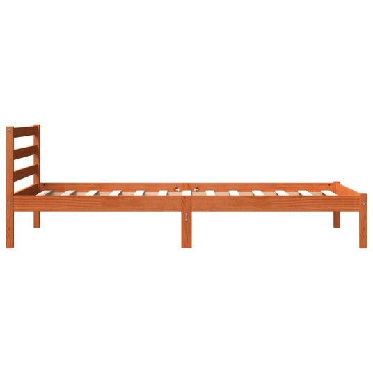vidaXL Sengeramme brun 90x200 cm heltre furu 8721012361669