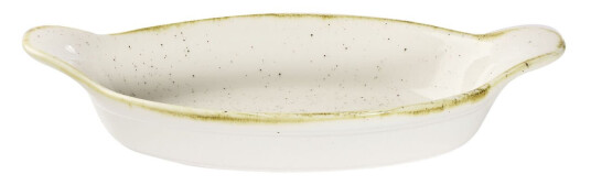 Churchill Panne Stonecast Barley White oval 0.255l 20.5x11.3 cm (LxB) Hvit/Brun Oval 6 Stykk / Forpakning