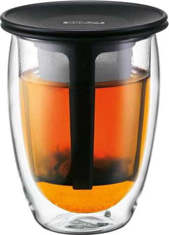Bodum Tea For One glass med tesil sort