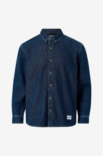 Lee Denimskjorte NO Pocket Button Down Blå