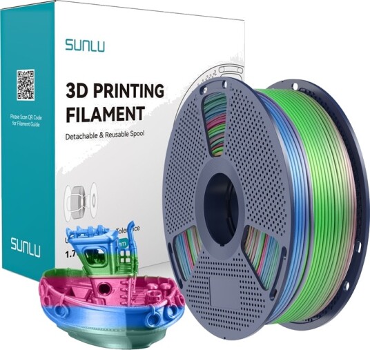 Sunlu Pla+ Silk 1.75 Mm 1 Kg Rainbow 06 Filament