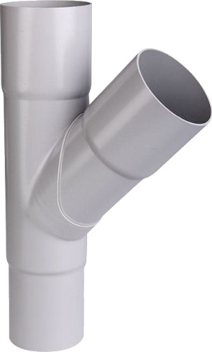 Plastmo grenrør Ø90x90mm 60° grå