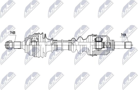 NTY NPW PE 128 Drivaksel