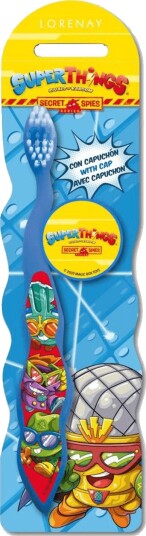 SuperThings tannbørste til barn Secret Spies Edition med beskyttelseshette