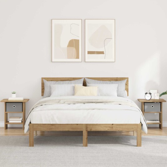  Nattbord 2 pcs Artisan Eik 41 x 40 x 45 cm Konstruert tre