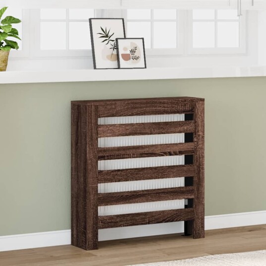 Radiatordeksel brun eik 78x20x82 cm konstruert tre Radiatordeksel brun eik 78x20x82 cm konstruert tre
