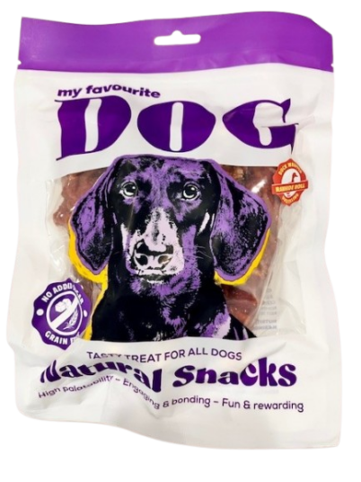 My Favourite Dog Andeinnpakket råhudrulle med lever og lungefyll 12 cm, 6-pakning, 360g