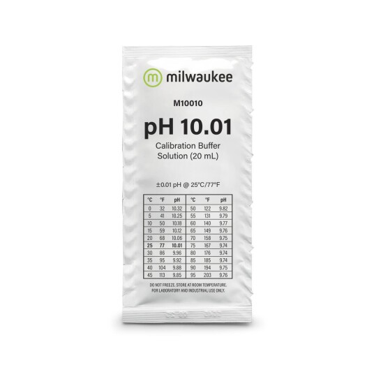 Milwaukee pH 10.01 Calibration Solution 20 ml. Kalibreringsvæske til pH metere
