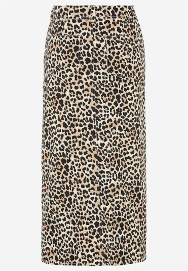 Soyaconcept Langt leopardmønstret twillskjørt Soyaconcept Langt leopardmønstret twillskjørt