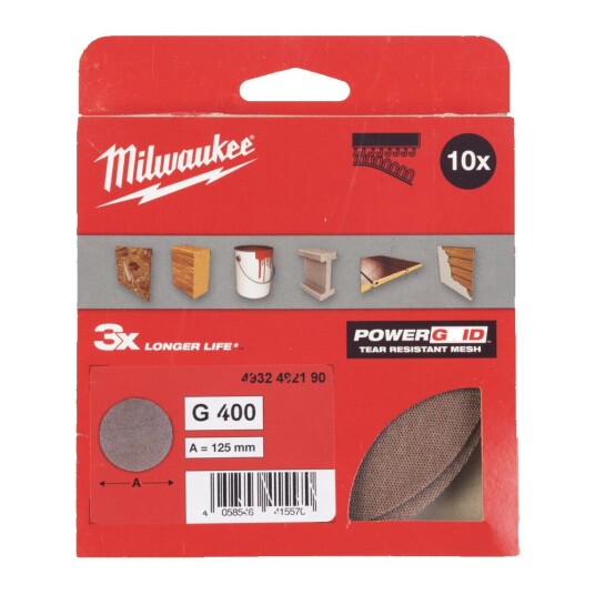 Milwaukee Slipenett 125 10pk