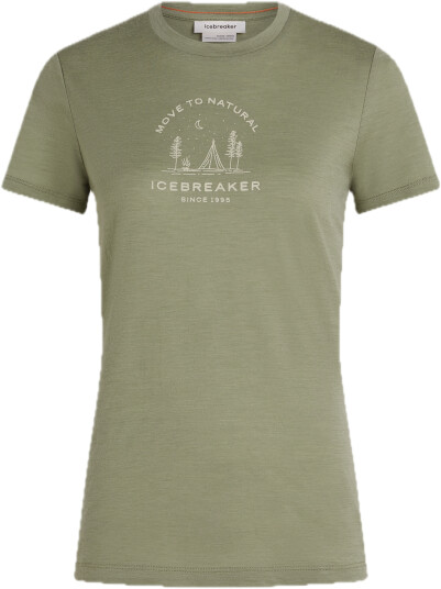 Icebreaker Women Merino 150 Tech Lite S/s Tee Peaceful Pass Lichen M