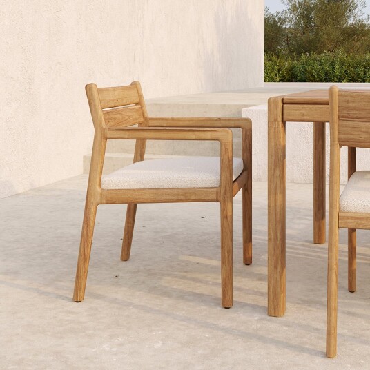 Ethnicraft Jack Spisestol Teak/Off White