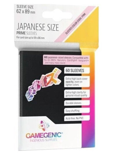 Gamegenic Black Japanese Prime Sleeves