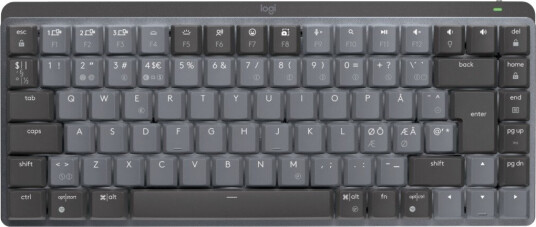 Logitech MX Mechanical Mini Trådløst Tastatur Nordisk Lineært Grafitt Lavprofil