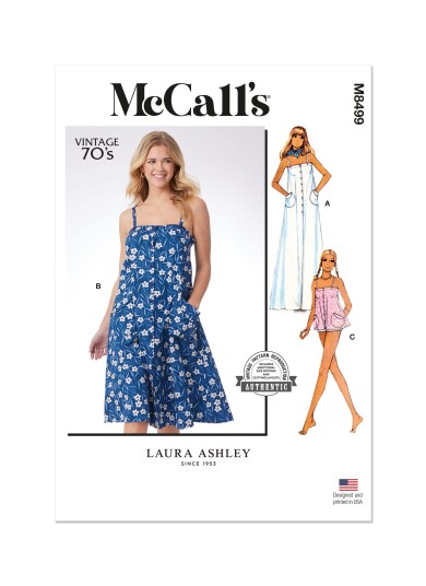 McCall's 8499 Vintage Kjole & Topp U5 16-18-20-22-24 McCall's 8499 Vintage Kjole & Topp U5 16-18-20-22-24