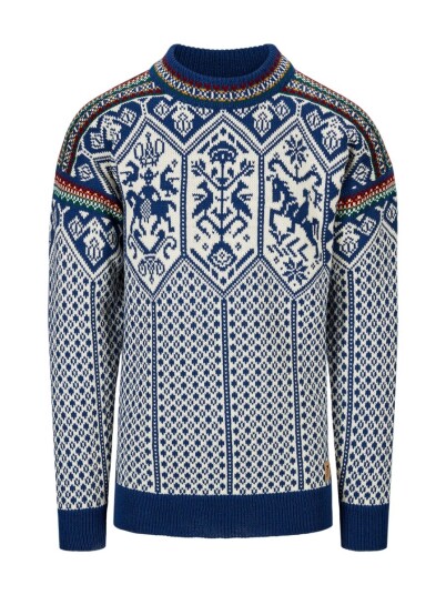 Dale Of Norway 1994 Masculine Sweater Indigo Mustard Botttlegreen M