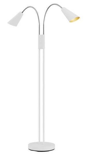 Lucande Medira gulvlampe, to lyskilder, hvit Lucande Medira gulvlampe, to lyskilder, hvit