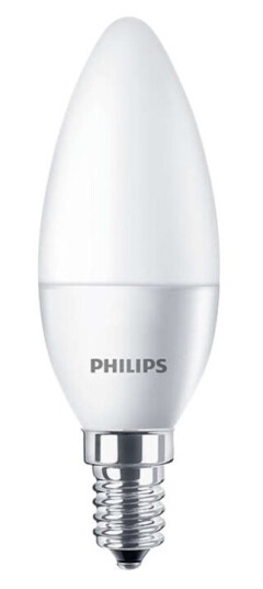 Philips Corepro Ledcandle - Led-Lyspære - Form: B35 - Mattslipt Finish - E14 - 5.5 W  Ekvivalent 40 W  - Klasse A+ - Varmt Hvitt Lys - 2700 K
