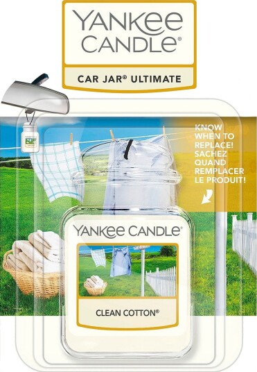 Yankee Candle Car Jar Ultimate Clean Cotton Hvit
