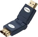 In Akustik Premium Hdmi Angle Adapter 360 Hdmi Adapter Hdmi Hann Til Hdmi Hunn Svart 180° Dreiekontakt