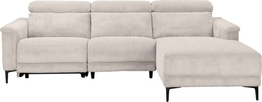 Reclinersofa med hjørne Loft24 Hjørnesofa 3 seter Loft24 Lund Hvit 0