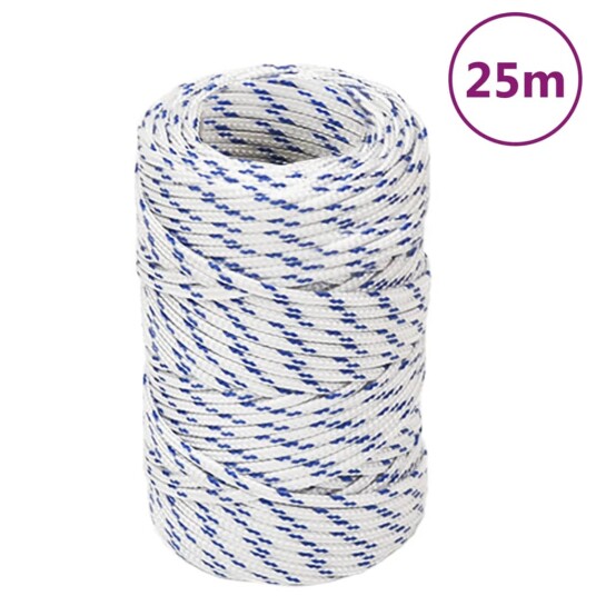 Båttau hvit 2 mm 25 m polypropylen Båttau hvit 2 mm 25 m polypropylen